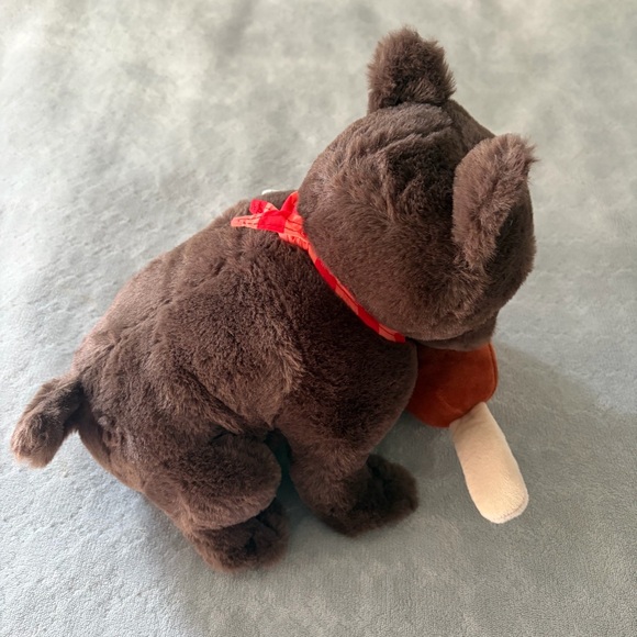 Brown Stuffed Animal with Hot Dog Plush - Picture 4 of 7